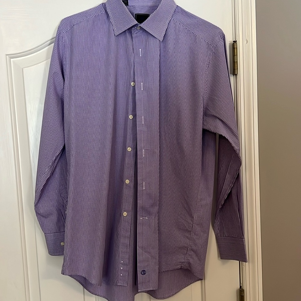 David Donahue Trim Fit Dress Shirt